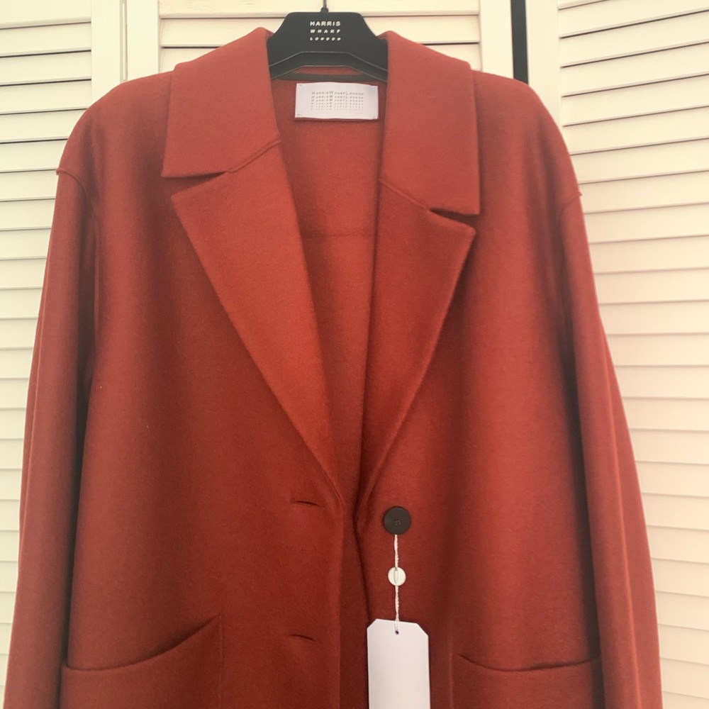 NWT Harris Wharf London Oversized Rust Coat - Picture 6 of 7